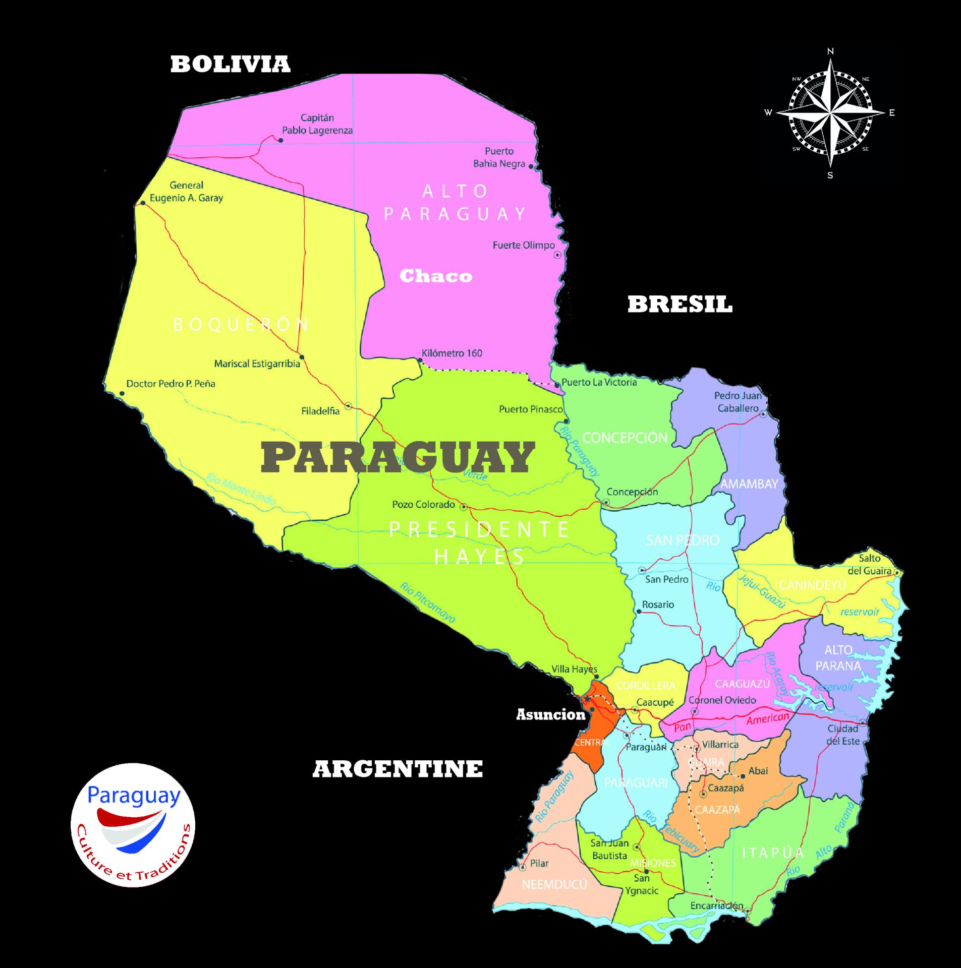 Carte paraguay